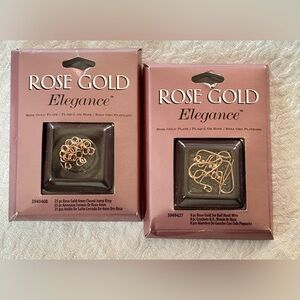 Cousins Rose Gold Earring Supplies - Sm Ball Hook Wire and 4mm closed jump ring.